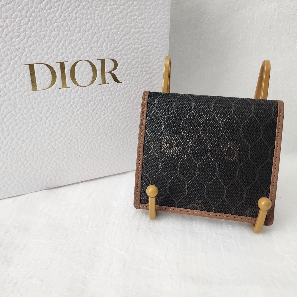 Auth Like New Dior Honeycomb Bifold Wallet - Picture 2 of 11